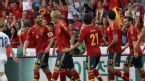 Fernando Torres celebrates scoring for Spain against South Korea, Spain v South Korea, international friendly,&nbsp;Stade de Suisse stadium, May 30, 2012